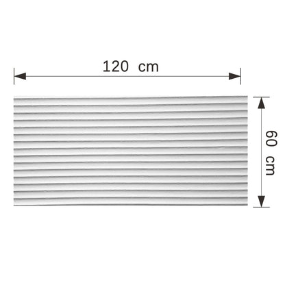 Set 10 panouri decorative din praf de piatra, Naimeed D7359, flexibile, ignifuge, strat protector ceramic, rezistente la razele UV, 120x60x0.2 cm, alb