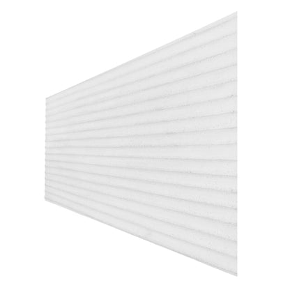 Panou decorativ din praf de piatra, Naimeed D7359, flexibil, ignifug, strat protector ceramic, rezistent la razele UV, 120x60x0.2 cm, alb