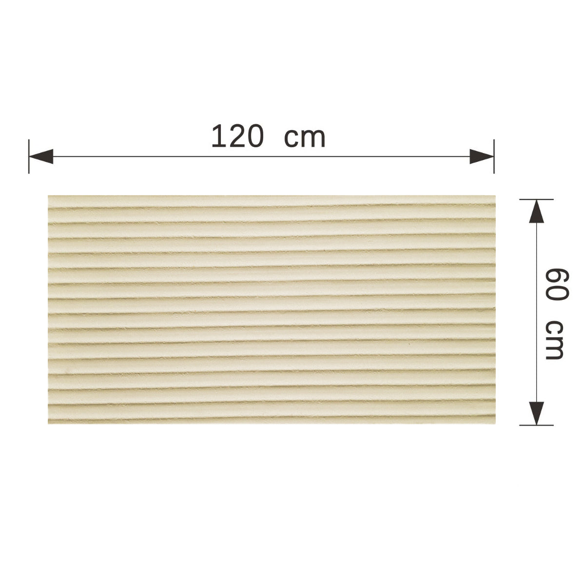 Set 10 panouri decorative din praf de piatra, Naimeed D7360, flexibile, ignifuge, strat protector ceramic, rezistente la razele UV, 120x60x0.2 cm, bej galbui