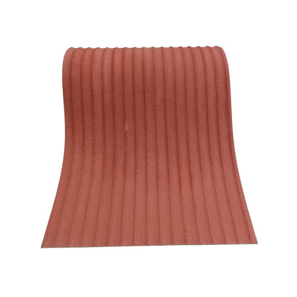 Set 12 panouri decorative din praf de piatra, Naimeed D7361, flexibile, ignifuge, strat protector ceramic, rezistente la razele UV, 120x60x0.2 cm, rosu caramiziu