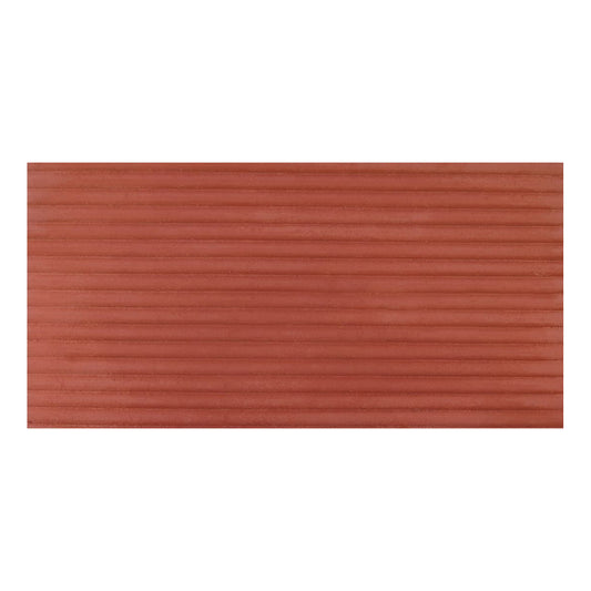 Set 12 panouri decorative din praf de piatra, Naimeed D7361, flexibile, ignifuge, strat protector ceramic, rezistente la razele UV, 120x60x0.2 cm, rosu caramiziu