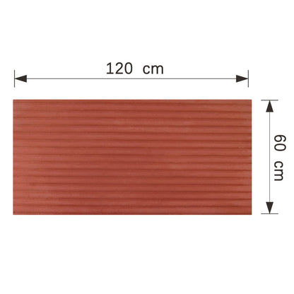 Set 12 panouri decorative din praf de piatra, Naimeed D7361, flexibile, ignifuge, strat protector ceramic, rezistente la razele UV, 120x60x0.2 cm, rosu caramiziu