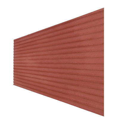 Set 10 panouri decorative din praf de piatra, Naimeed D7361, flexibile, ignifuge, strat protector ceramic, rezistente la razele UV, 120x60x0.2 cm, rosu caramiziu