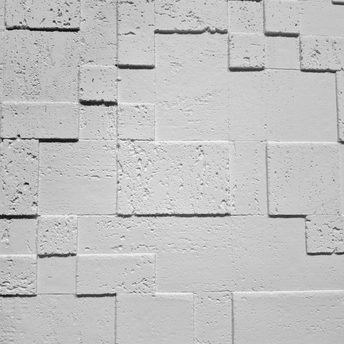 Panou decorativ din praf de piatra, Naimeed D7362, flexibil, ignifug, strat protector ceramic, rezistent la razele UV, 120x60x0.2 cm, alb