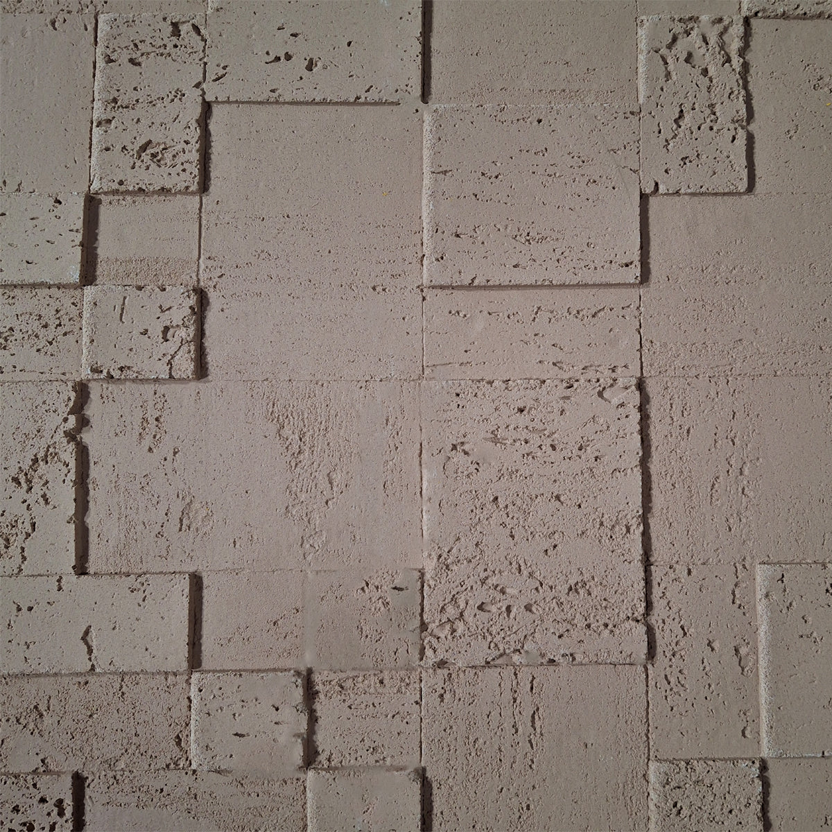 Panou decorativ din praf de piatra, Naimeed D7364, flexibil, ignifug, strat protector ceramic, rezistent la razele UV, 120x60x0.2 cm, maro deschis