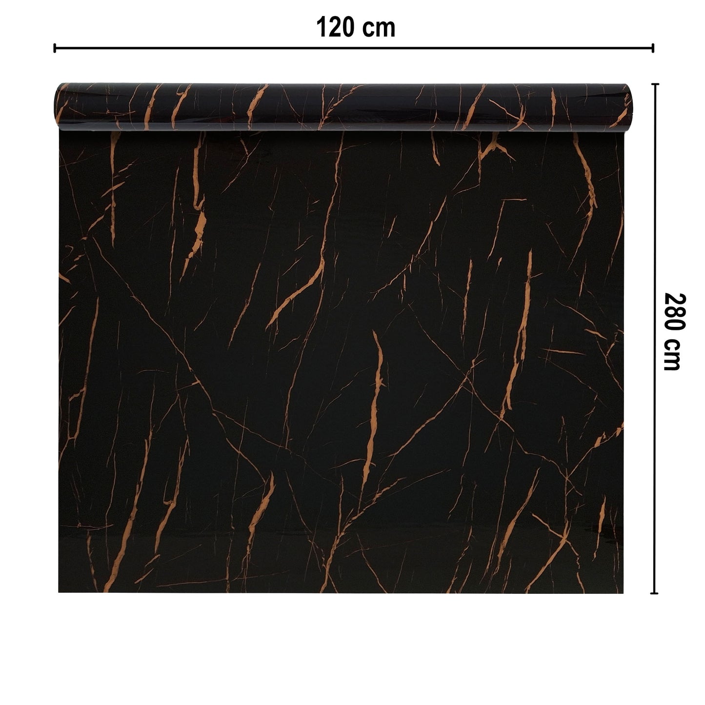 Rola panou autoadeziv, Naimeed D7366, design modern, 2.5mm grosime, 120x280cm, Negru