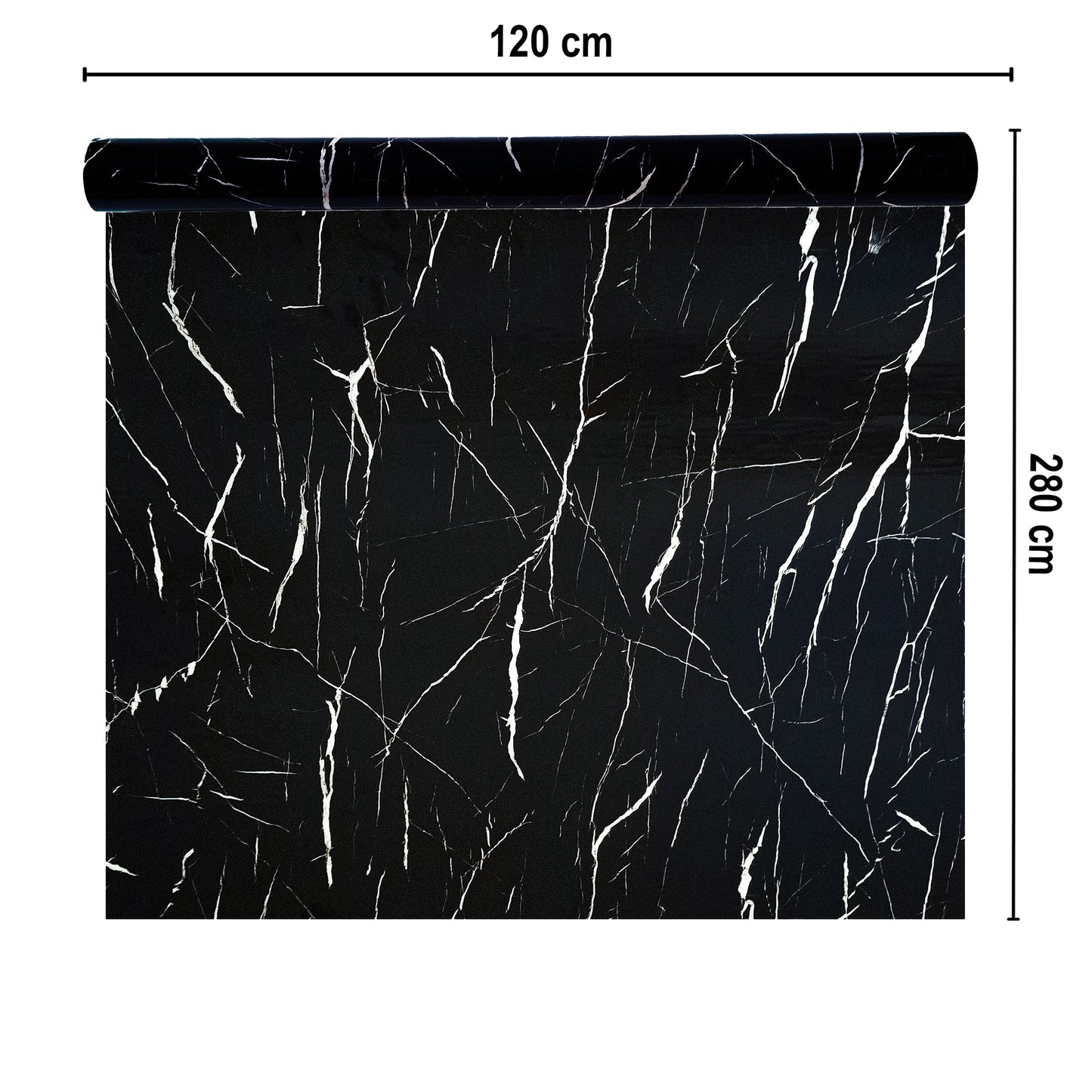 Rola panou autoadeziv, Naimeed D7367, design modern, 2.5mm grosime, 120x280cm, Negru