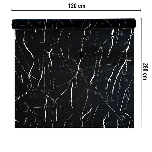 Rola panou autoadeziv, Naimeed D7367, design modern, 2.5mm grosime, 120x280cm, Negru