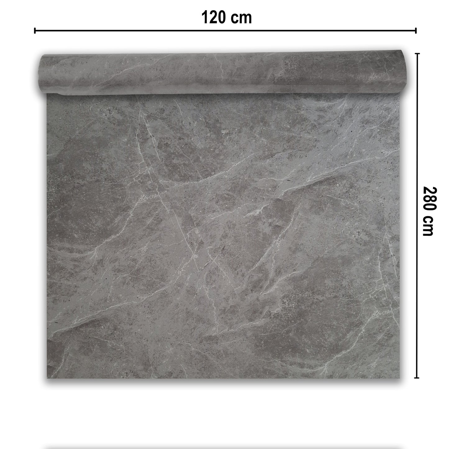 Rola panou autoadeziv, Naimeed D7369, design modern, 2.5mm grosime, 120x280cm, Gri