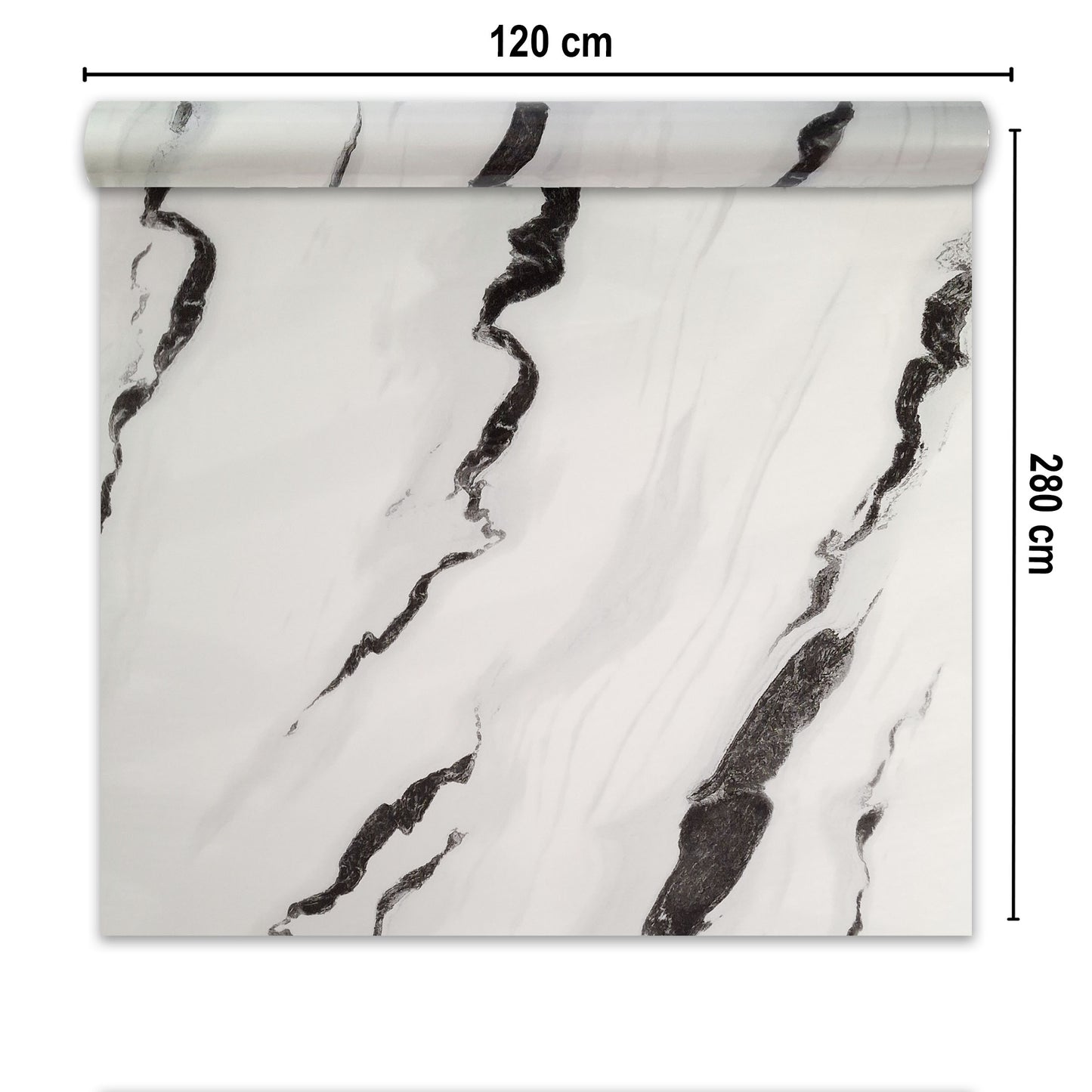 Rola panou autoadeziv, Naimeed D7370, design modern, 2.5mm grosime, 120x280cm, Alb