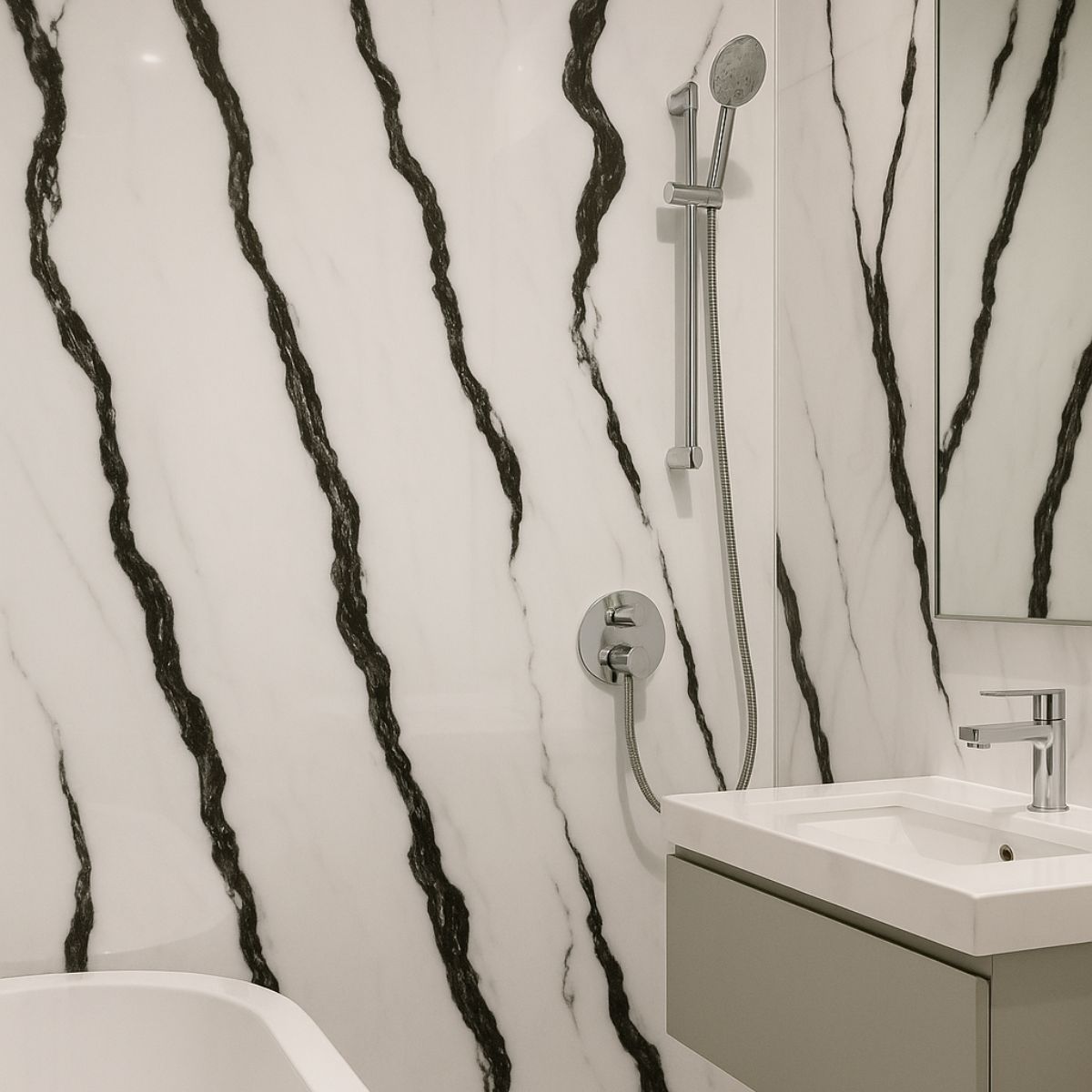 Rola panou autoadeziv, Naimeed D7370, design modern, 2.5mm grosime, 120x280cm, Alb