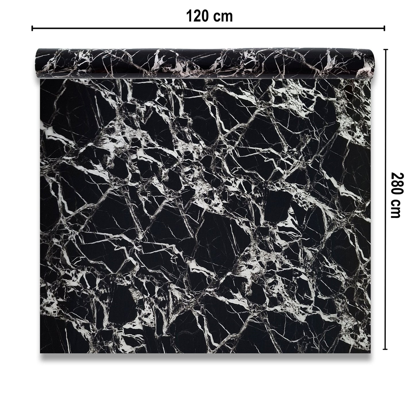 Rola panou autoadeziv, Naimeed D7373, design modern, 2.5mm grosime, 120x280cm, Negru