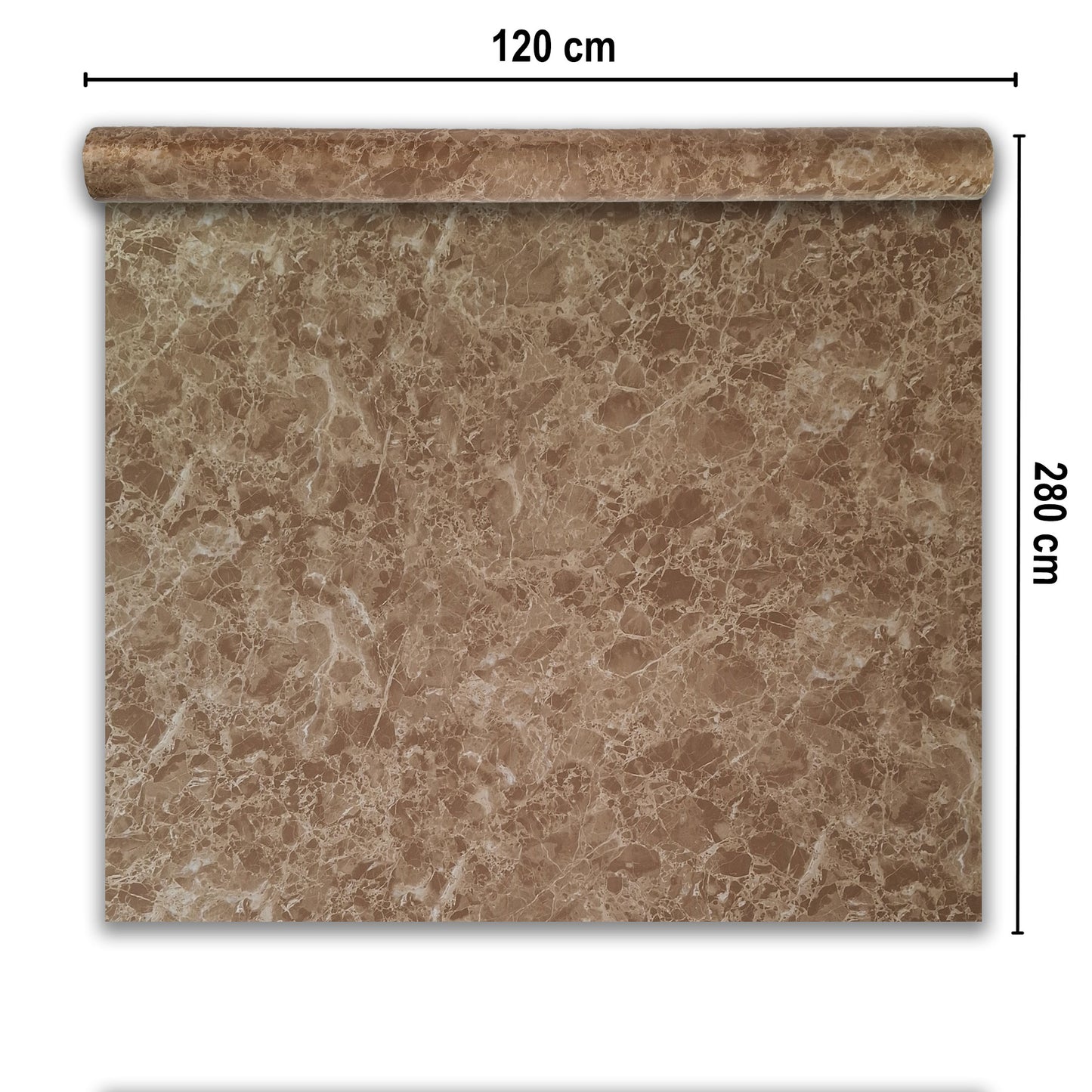 Rola panou autoadeziv, Naimeed D7379, design modern, 2.5mm grosime, 120x280cm, Maro
