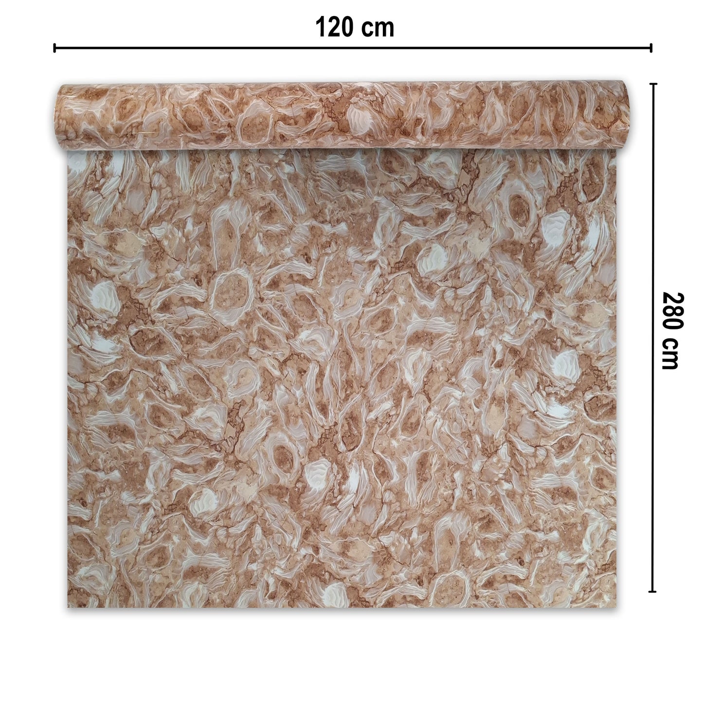 Rola panou autoadeziv, Naimeed D7381, design modern, 2.5mm grosime, 120x280cm, Maro deschis