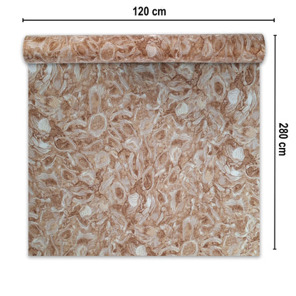 Rola panou autoadeziv, Naimeed D7381, design modern, 2.5mm grosime, 120x280cm, Maro deschis