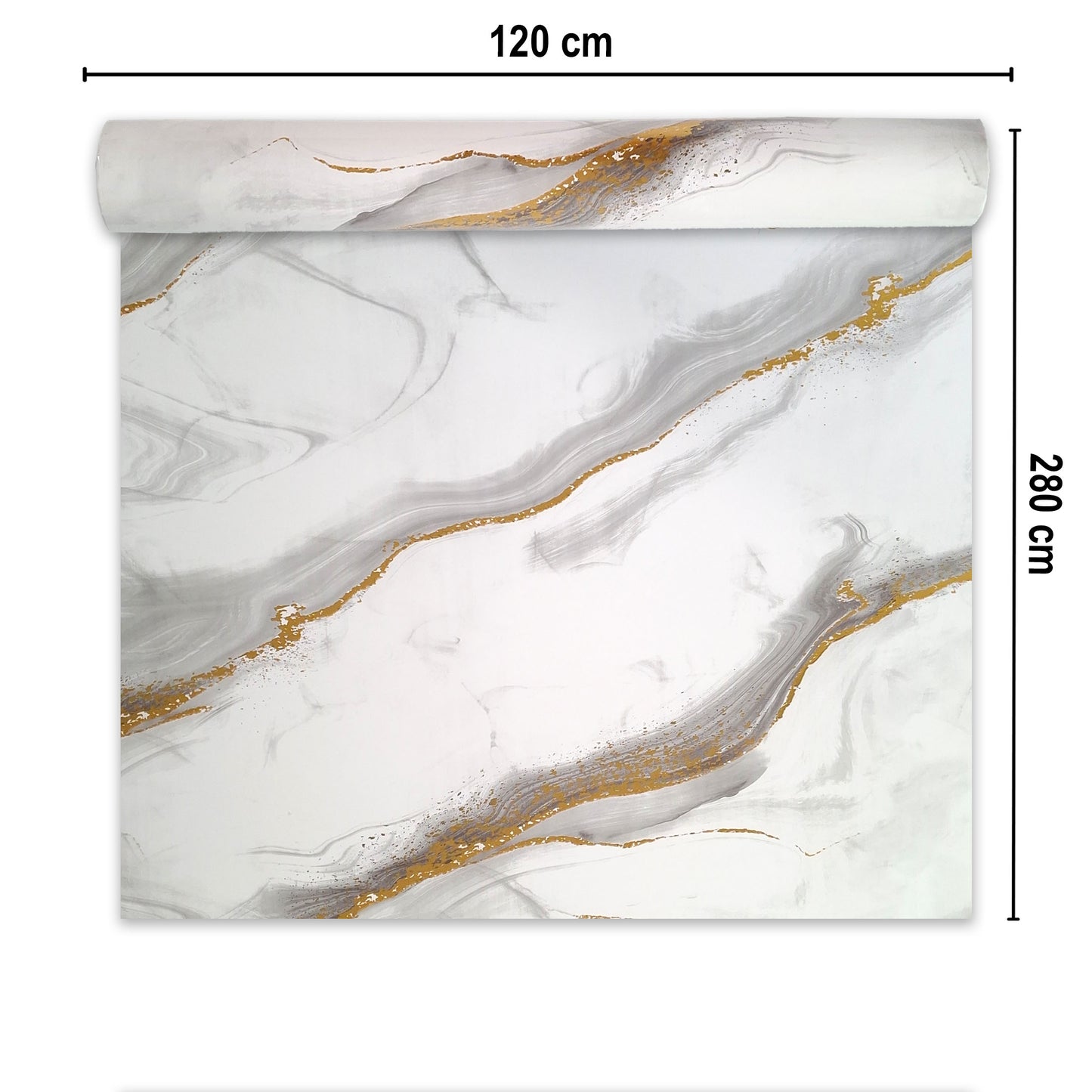 Rola panou autoadeziv, Naimeed D7385, design modern, 2.5mm grosime, 120x280cm, Alb