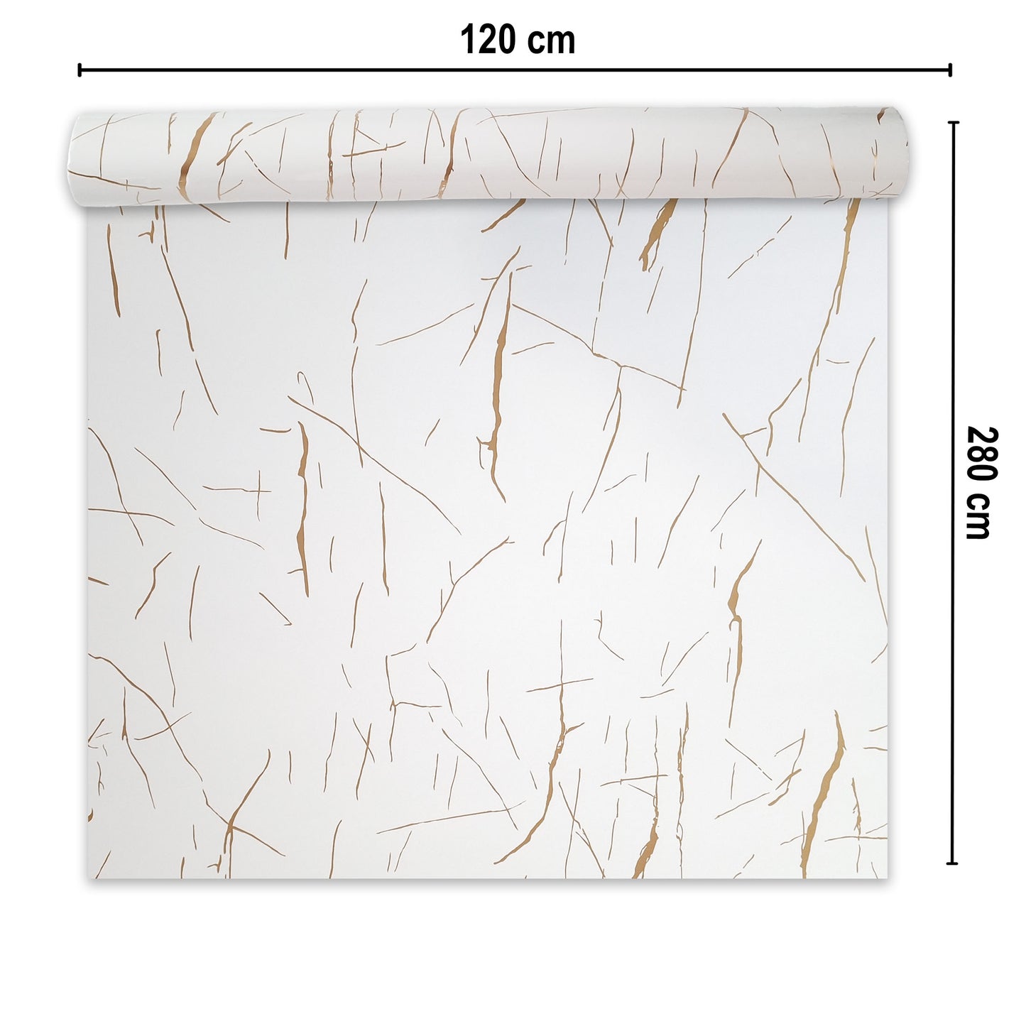 Rola panou autoadeziv, Naimeed D7386, design modern, 2.5mm grosime, 120x280cm, Alb