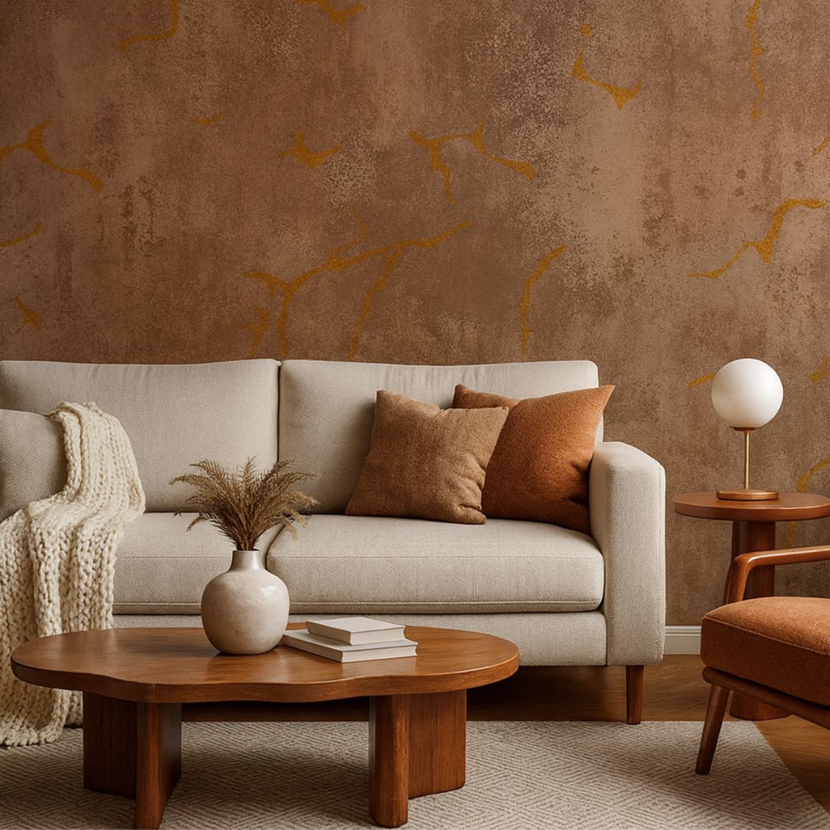 Rola panou autoadeziv, Naimeed D7388, design modern, 2.5mm grosime, 120x280cm, Maro