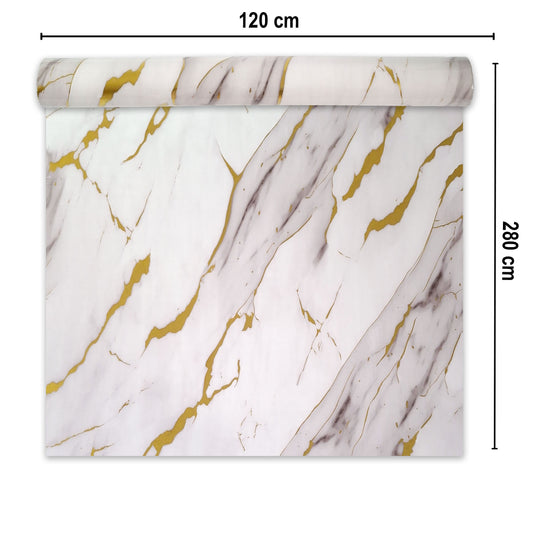 Rola panou autoadeziv, Naimeed D7389, design modern, 2.5mm grosime, 120x280cm, Alb