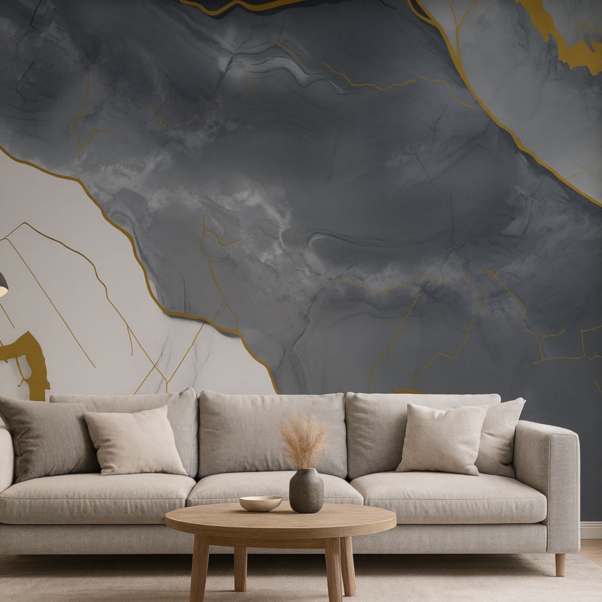 Rola panou autoadeziv, Naimeed D7390, design modern, 2.5mm grosime, 120x280cm, Gri