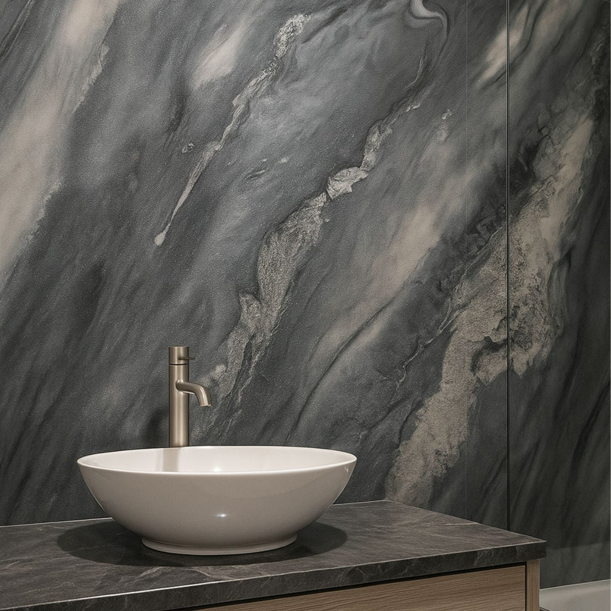 Rola panou autoadeziv, Naimeed D7394, design modern, 2.5mm grosime, 120x280cm, Gri albastrui