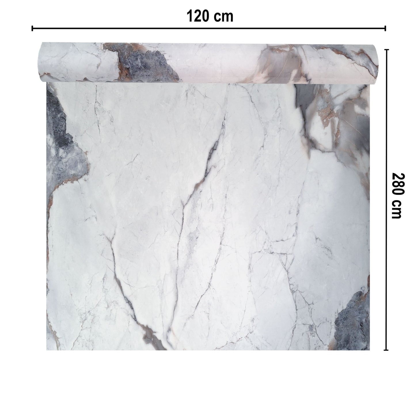 Rola panou autoadeziv, Naimeed D7396, design modern, 2.5mm grosime, 120x280cm, Multicolor