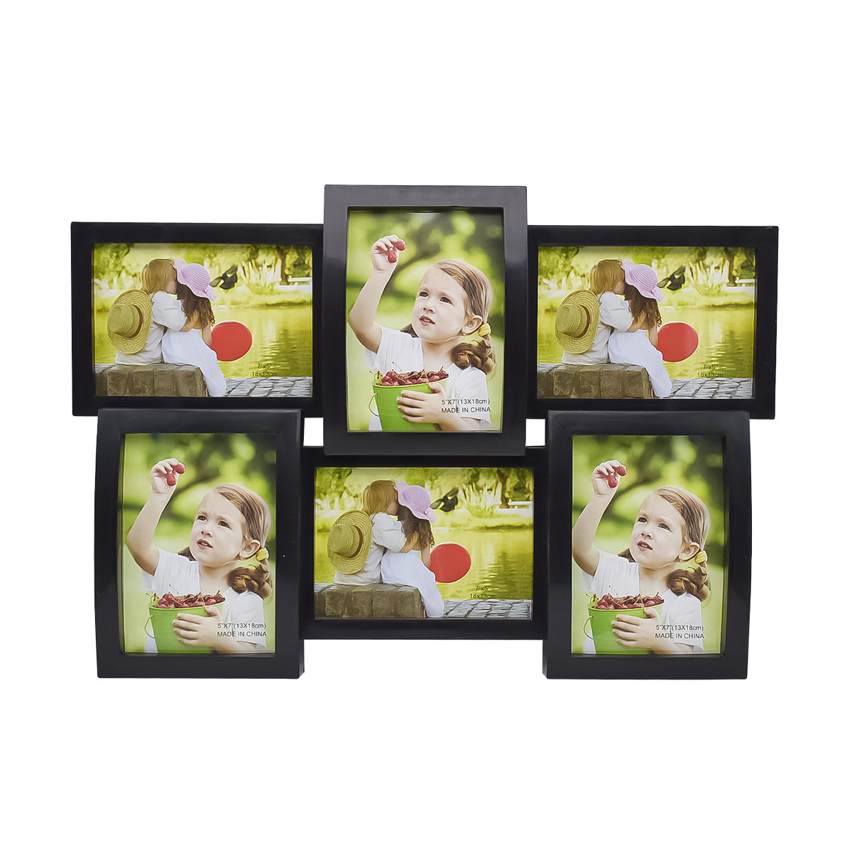 Rama Foto Family, 6 poze, Naimeed D74, Negru