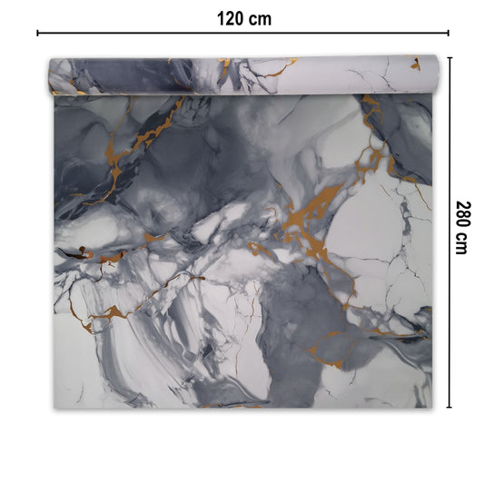 Rola panou autoadeziv, Naimeed D7402, design modern, 2.5mm grosime, 120x280cm, Gri