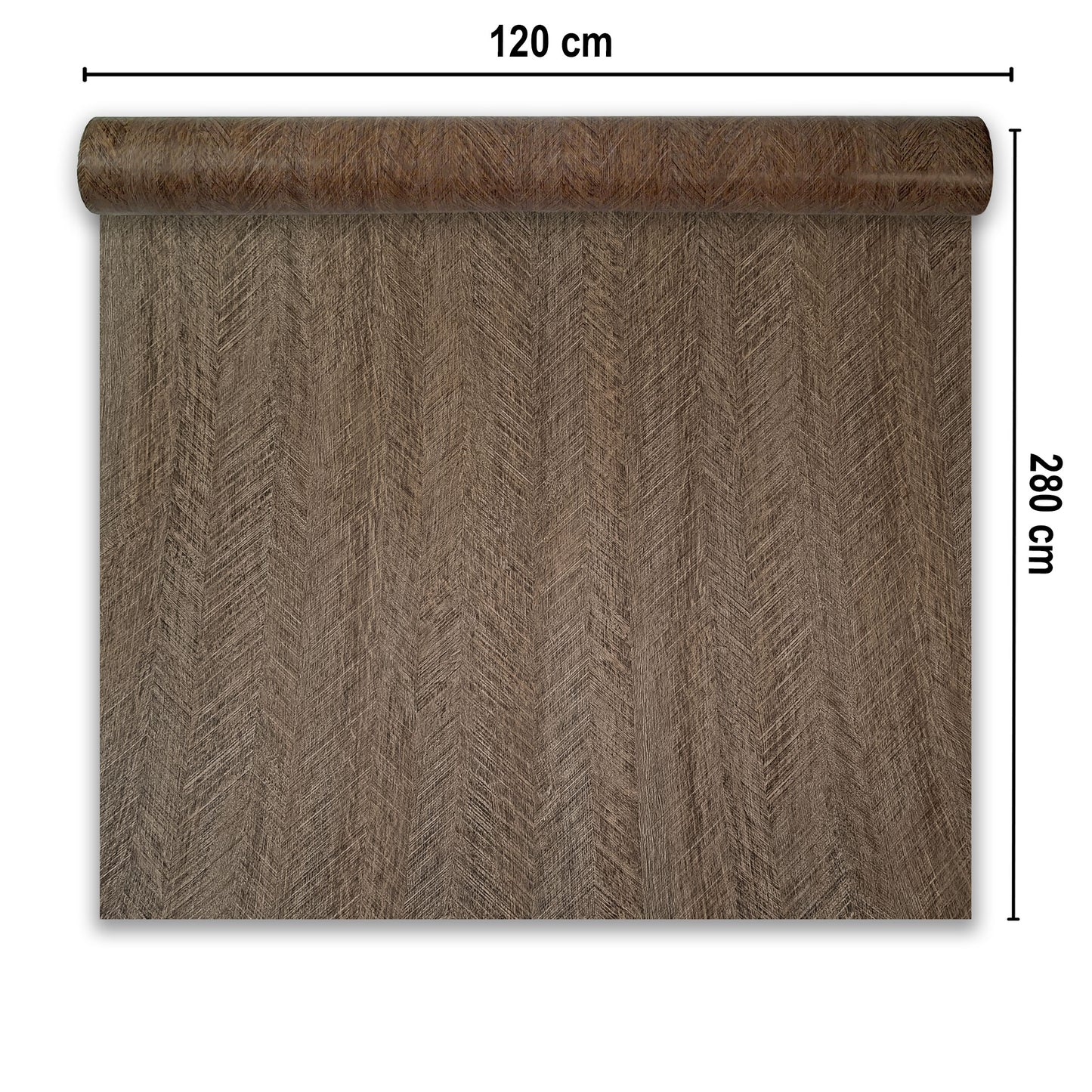Rola panou autoadeziv, Naimeed D7412, design modern, 2.5mm grosime, 120x280cm, Maro