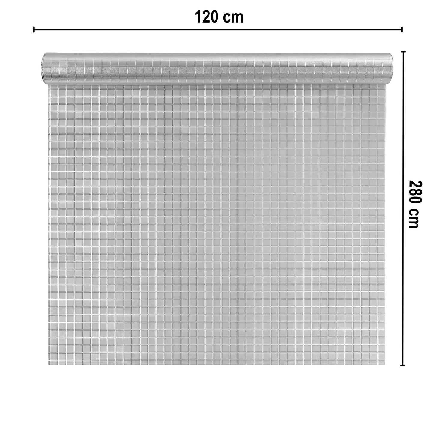 Rola panou autoadeziv, Naimeed D7424, design modern, 2.5mm grosime, 120x280cm, Argintiu