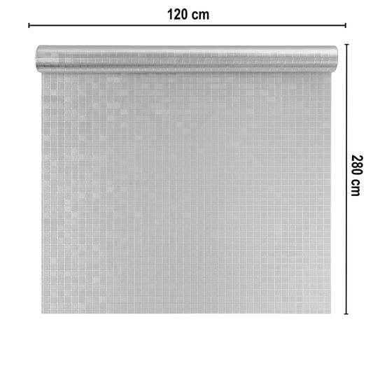 Rola panou autoadeziv, Naimeed D7424, design modern, 2.5mm grosime, 120x280cm, Argintiu