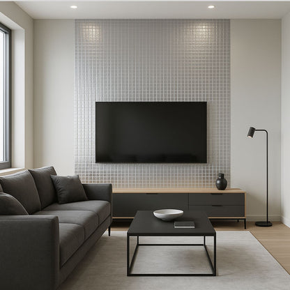 Rola panou autoadeziv, Naimeed D7424, design modern, 2.5mm grosime, 120x280cm, Argintiu