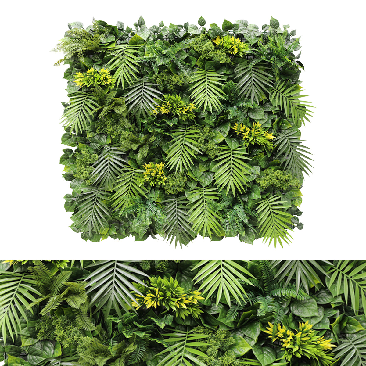 Panou din plante artificiale,cu frunze, Naimeed D7429, Verde, 100x100 cm