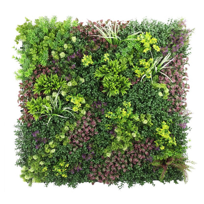 Panou din plante artificiale,cu frunze, Naimeed D7430, Multicolor, 100x100 cm