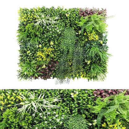 Panou din plante artificiale,cu frunze, Naimeed D7434, Multicolor, 100x100 cm