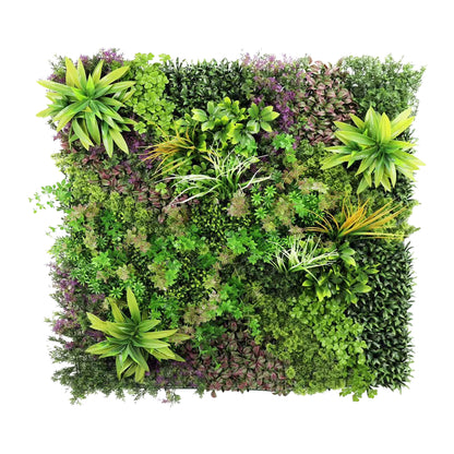 Panou din plante artificiale,cu frunze, Naimeed D7438, Multicolor, 100x100 cm