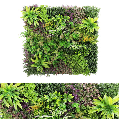 Panou din plante artificiale,cu frunze, Naimeed D7438, Multicolor, 100x100 cm