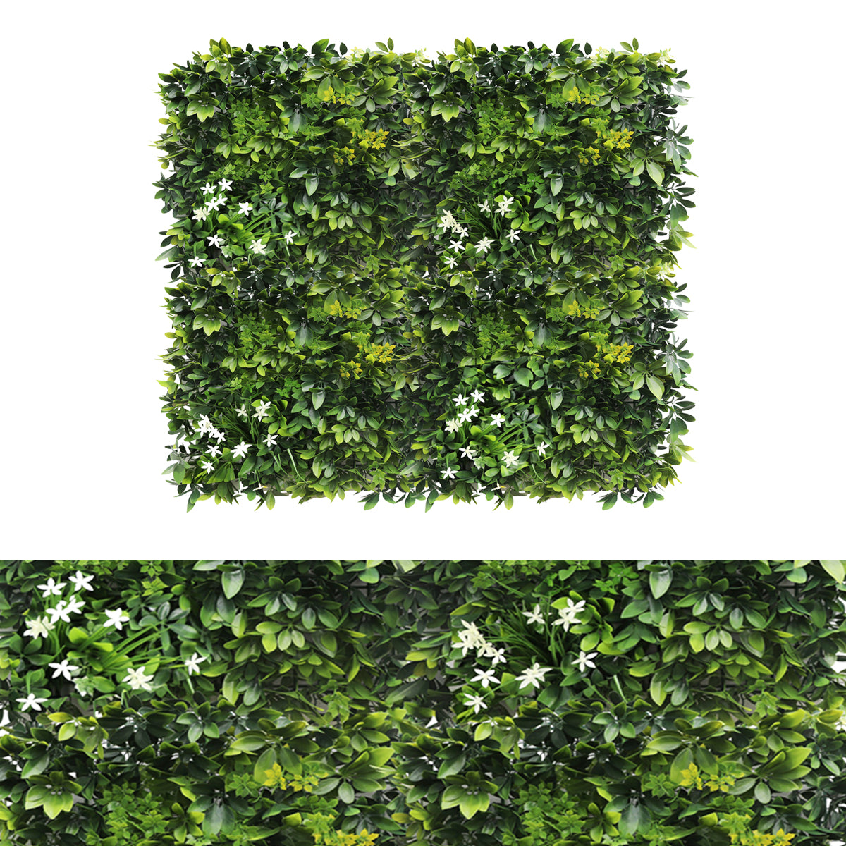 Panou din plante artificiale,cu frunze, Naimeed D7440, Verde, 100x100 cm