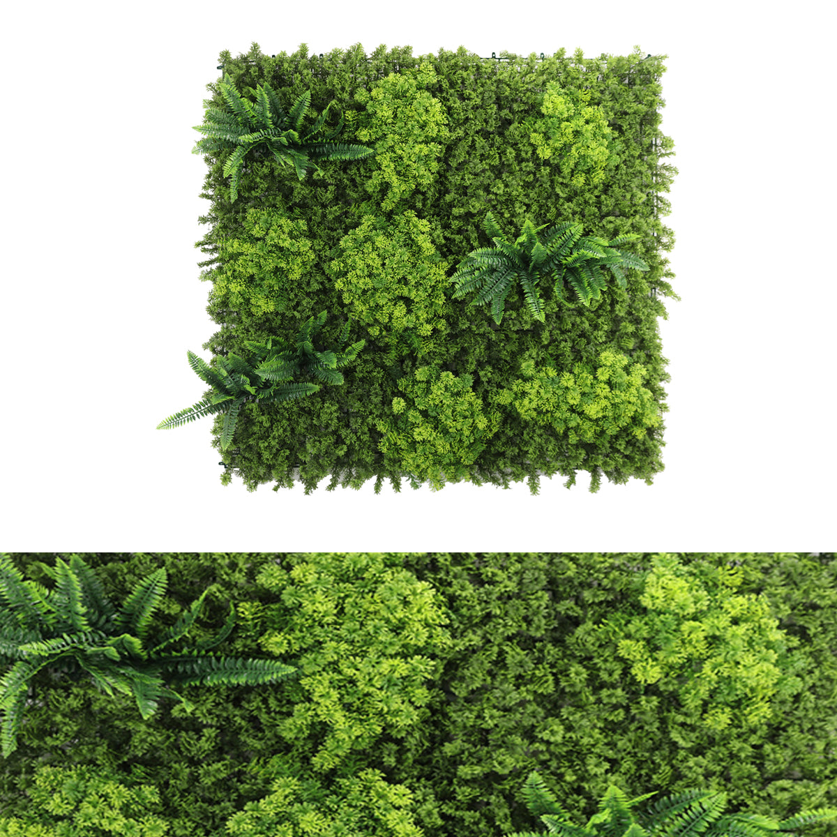 Panou din plante artificiale,cu frunze, Naimeed D7442, Verde, 100x100 cm