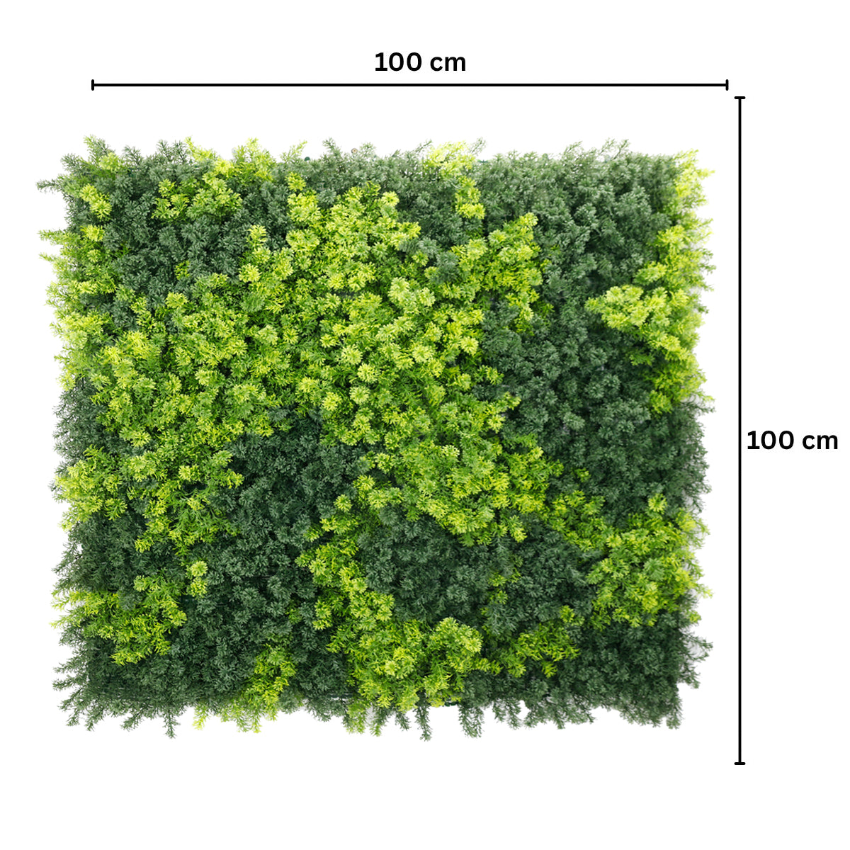 Panou din plante artificiale,cu frunze, Naimeed D7443, Verde, 100x100 cm