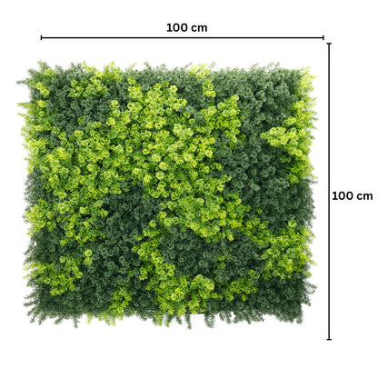 Panou din plante artificiale,cu frunze, Naimeed D7443, Verde, 100x100 cm