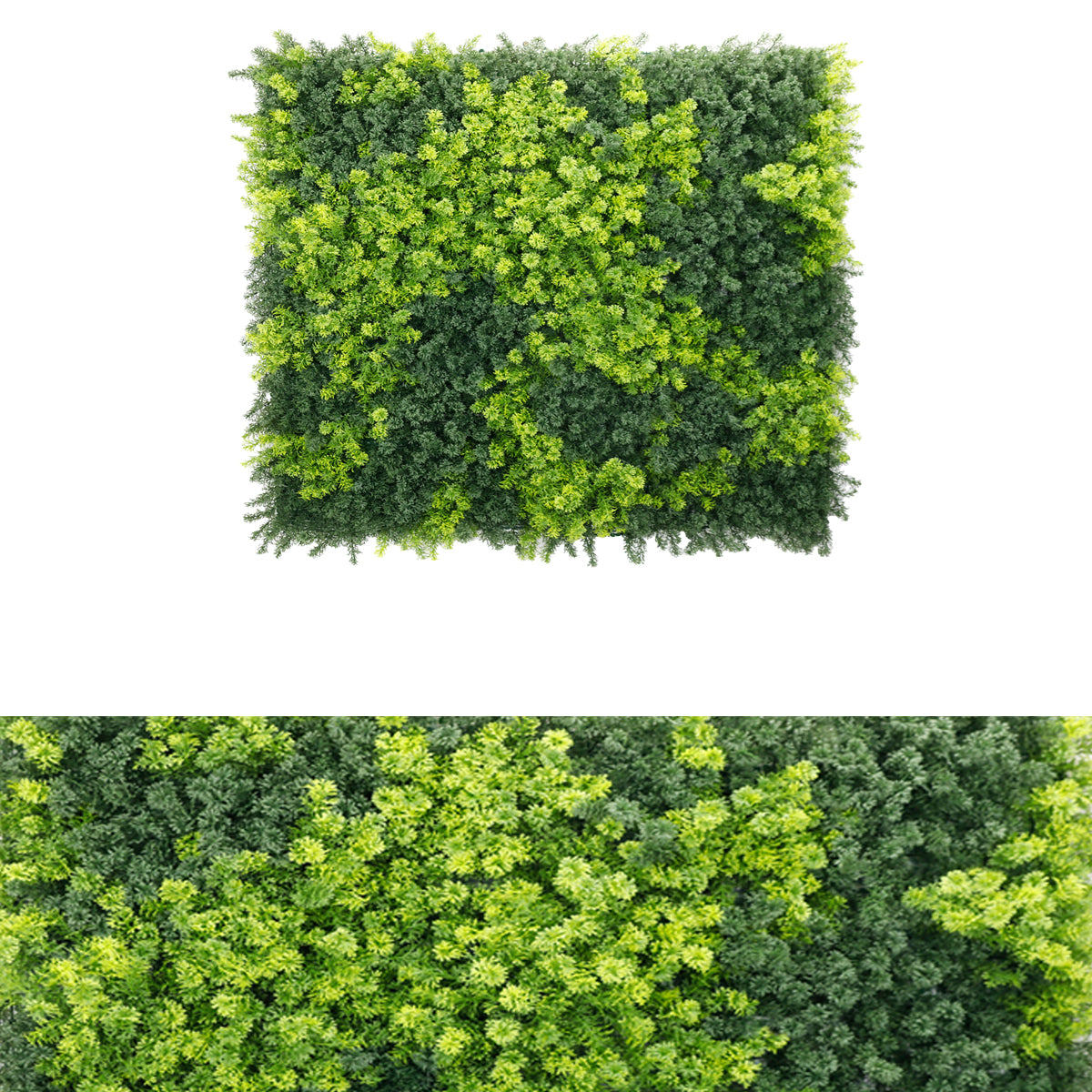 Panou din plante artificiale,cu frunze, Naimeed D7443, Verde, 100x100 cm