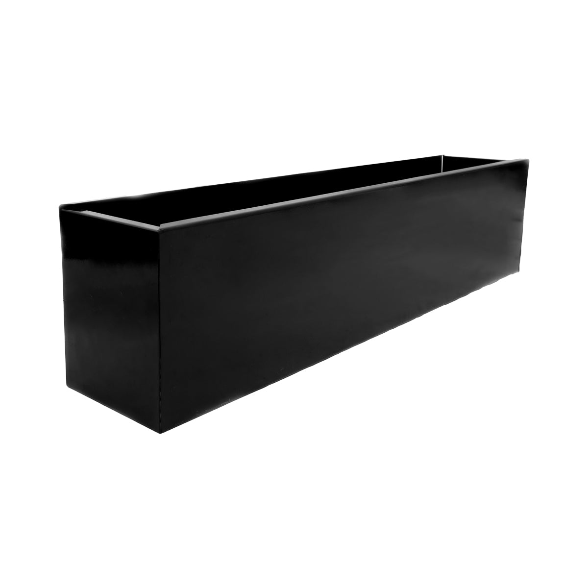 Jardinieră metalică, Naimeed D7461, elegantă, rezistentă și versatilă, Dimensiuni 110x34x25cm, Negru