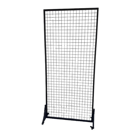 Paravan metalic cu roți pivotante 360°, Naimeed D7462, ideal pentru organizare și expoziții, Dimensiuni 100x229cm, Negru - 221.ro