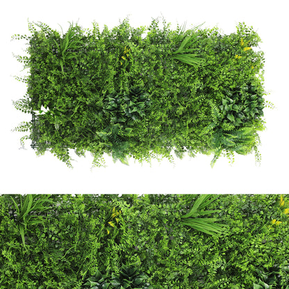 Panou din plante artificiale,cu rama aurie, Naimeed D7469, Verde, 50x100 cm