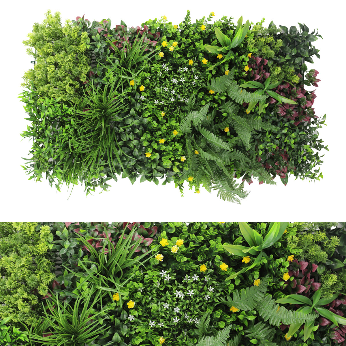 Panou din plante artificiale,cu frunze, Naimeed D7471, Multicolor, 50x100 cm
