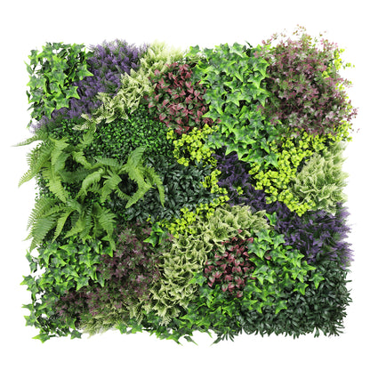 Panou din plante artificiale,cu frunze, Naimeed D7478, Multicolor, 100x100 cm