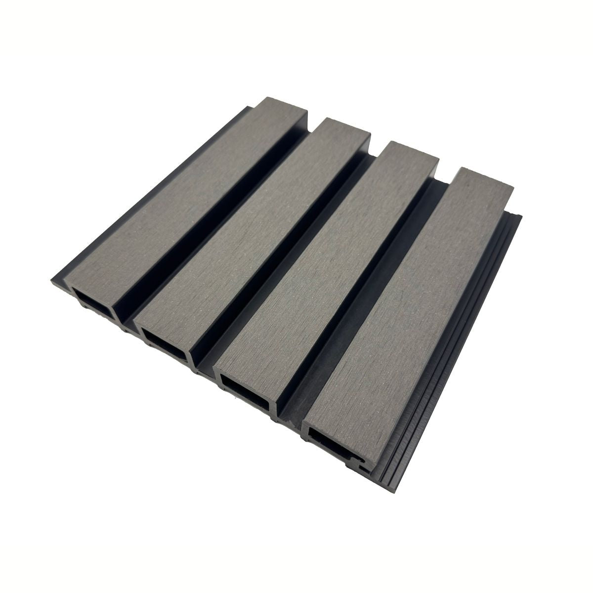 Lambriu decorativ WPC, reliefat, pentru exterior, montaj rapid, rezistenta ridicata, Naimeed D7494, 280x22x2.6cm, Stejar gri