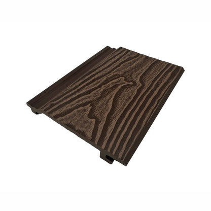 Lambriu decorativ riflaj WPC, pentru exterior, montaj rapid, rezistenta ridicata, Naimeed D7496, 280x14.8x2.1cm, Nuc natural