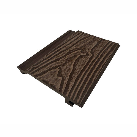 Lambriu decorativ riflaj WPC, pentru exterior, montaj rapid, rezistenta ridicata, Naimeed D7496, 280x14.8x2.1cm, Nuc natural